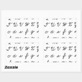 Sticker Rectangulaire cursive main chart (Feuille)