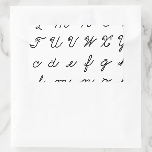 Sticker Rectangulaire cursive main chart (Sac)