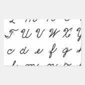 Sticker Rectangulaire cursive main chart (Devant)