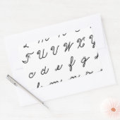 Sticker Rectangulaire cursive main chart (Enveloppe)
