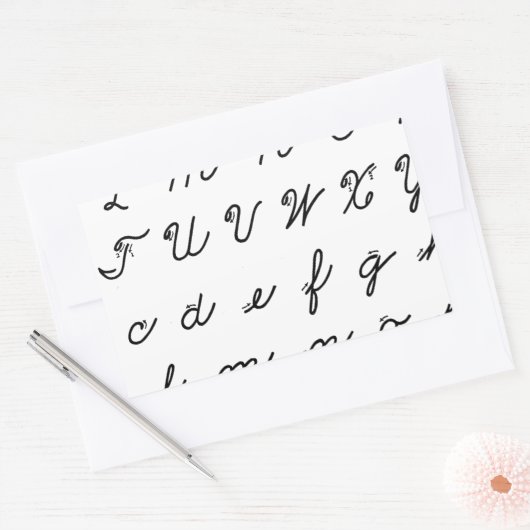 Sticker Rectangulaire cursive main chart (Enveloppe)