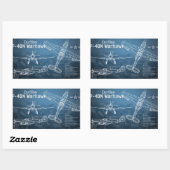 Sticker Rectangulaire Curtiss P-40 Warhawk (Feuille)