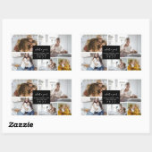 Sticker Rectangulaire Custom 5 Photos Typographie Holiday (Feuille)