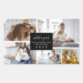 Sticker Rectangulaire Custom 5 Photos Typographie Holiday (Devant)