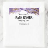 Sticker Rectangulaire Custom Bath Bomb Label Template – Editable Logo &  (Sac)