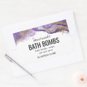 Sticker Rectangulaire Custom Bath Bomb Label Template – Editable Logo &  (Enveloppe)