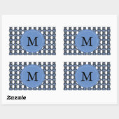Sticker Rectangulaire Custom Blue Abstract (Feuille)