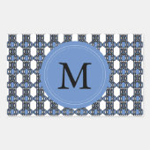 Sticker Rectangulaire Custom Blue Abstract (Devant)