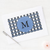 Sticker Rectangulaire Custom Blue Abstract (Enveloppe)