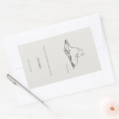 Sticker Rectangulaire Custom Cat Ex Libris| Vintage Bookplate  (Enveloppe)