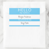 Sticker Rectangulaire Custom HELLO Mon Nom Pronouns Est Un Badge (Sac)