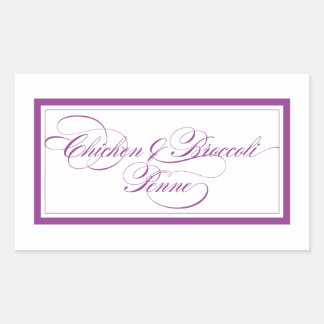 Sticker Rectangulaire Custom_Penne poulet et brocoli