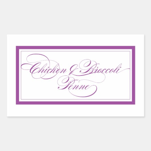 Sticker Rectangulaire Custom_Penne poulet et brocoli (Devant)