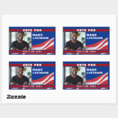 Sticker Rectangulaire Custom Politics Campaign Template (Feuille)