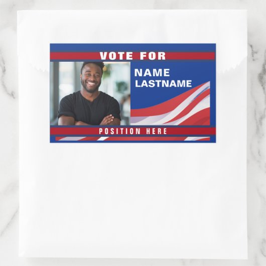 Sticker Rectangulaire Custom Politics Campaign Template (Sac)