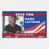 Sticker Rectangulaire Custom Politics Campaign Template (Devant)