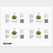 Sticker Rectangulaire Custom Professional Seaweed Serum Skincare Label (Feuille)