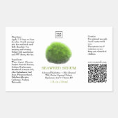 Sticker Rectangulaire Custom Professional Seaweed Serum Skincare Label (Devant)