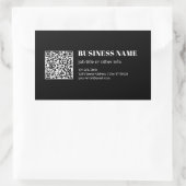 Sticker Rectangulaire Custom QR code & Editable Retro-Modern Text (Sac)