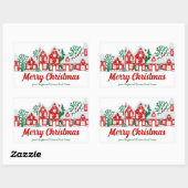 Sticker Rectangulaire Custom Real Estate Company Merry Christmas Gift (Feuille)