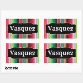 Sticker Rectangulaire Custom Spanish Serape (Feuille)