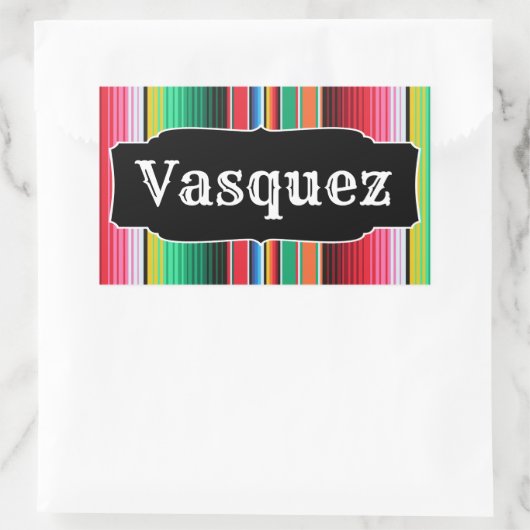 Sticker Rectangulaire Custom Spanish Serape (Sac)