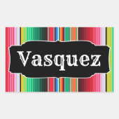 Sticker Rectangulaire Custom Spanish Serape (Devant)