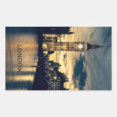 Sticker Rectangulaire Custom Text London (Devant)
