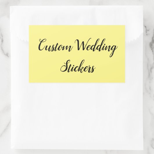 Sticker Rectangulaire Customisez votre propre mariage (Sac)