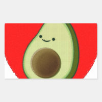 Cute Avocado Dans Le Coeur Rouge
