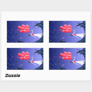 Sticker Rectangulaire Cute Ballerina Heist - Amusement Qui Vous Reste
