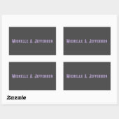 Sticker Rectangulaire Cute Calligraphy Créative tendance Nom personnalis (Feuille)