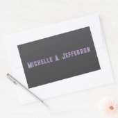 Sticker Rectangulaire Cute Calligraphy Créative tendance Nom personnalis (Enveloppe)