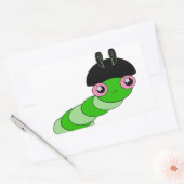 Sticker Rectangulaire Cute Caterpillar (Enveloppe)