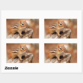 Sticker Rectangulaire Cute Chipmunk en attente (Feuille)