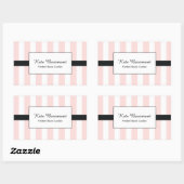 Sticker Rectangulaire Cute Elegant Roses et Blancs (Feuille)