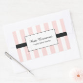 Sticker Rectangulaire Cute Elegant Roses et Blancs (Enveloppe)