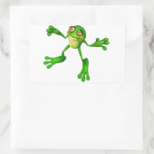 Sticker Rectangulaire Cute Froggy verte (Sac)