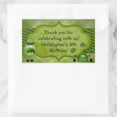 Sticker Rectangulaire Cute Fuzzies et Clochers Merci irlandais Anniversa (Sac)