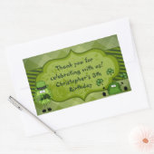 Sticker Rectangulaire Cute Fuzzies et Clochers Merci irlandais Anniversa (Enveloppe)