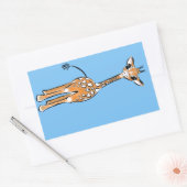 Sticker Rectangulaire Cute Giraffe drawing, safari animals (Enveloppe)