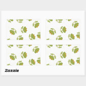 Sticker Rectangulaire Cute Grenouille verte (Feuille)