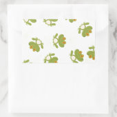 Sticker Rectangulaire Cute Grenouille verte (Sac)
