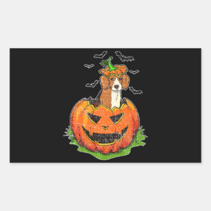 Sticker Rectangulaire Cute Halloween Beagle Dog