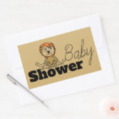 Sticker Rectangulaire Cute Lion Cub, Baby shower (Enveloppe)