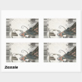 Sticker Rectangulaire Cute manga fairy (Feuille)