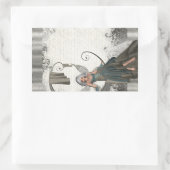 Sticker Rectangulaire Cute manga fairy (Sac)