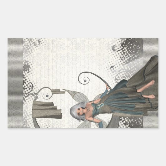 Sticker Rectangulaire Cute manga fairy (Devant)