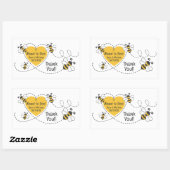 Sticker Rectangulaire Cute Meant to Bee Personalized Wedding  (Feuille)