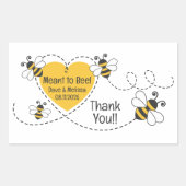 Sticker Rectangulaire Cute Meant to Bee Personalized Wedding  (Devant)